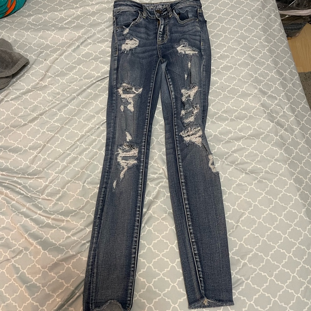 American eagle super stretchy regular jeans. Size 0